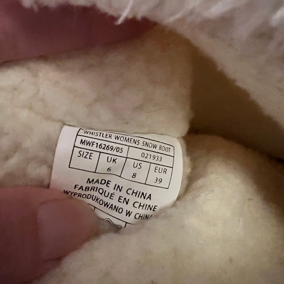 Mountain Warehouse Women’s Cream and Black Quilted Winter Snow Boots - Picture 5 of 6